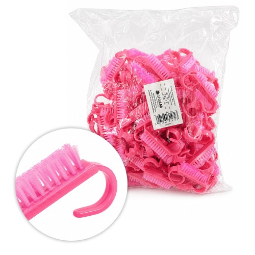 Szczoteczka do manicure i pyłu mała różowa 100szt 1.jpg