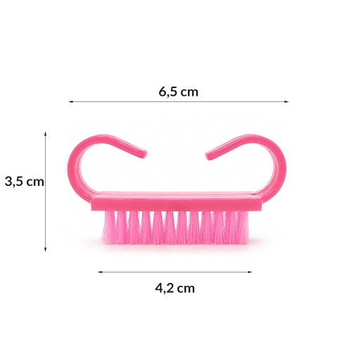 Szczoteczka do manicure i pyłu mała różowa 100szt 2.jpg
