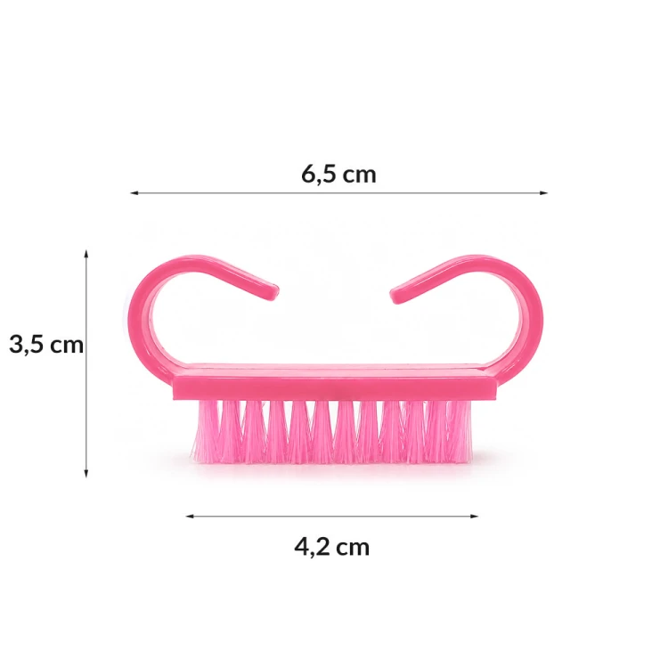 Szczoteczka do manicure i pyłu mała różowa 100szt 2.jpg