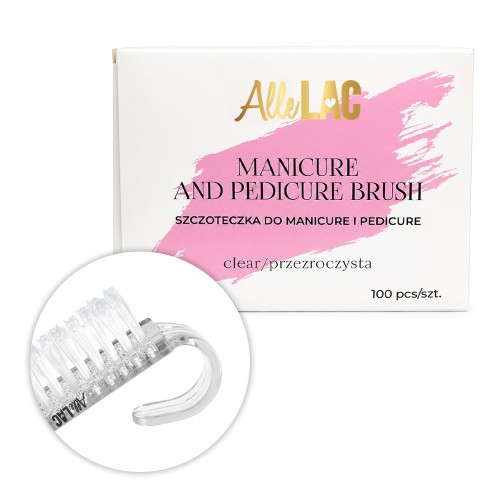 Szczoteczka do manicure i pyłu mała AlleLac przezroczysta 100szt 1.jpg