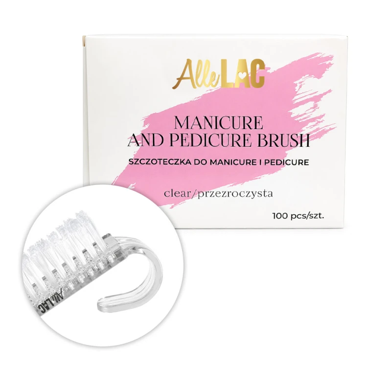 Szczoteczka do manicure i pyłu mała AlleLac przezroczysta 100szt 1.jpg