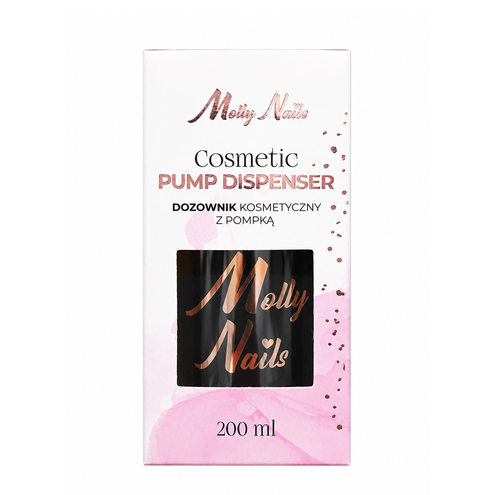 Dávkovač na tekutiny MollyNails čierny 200 ml