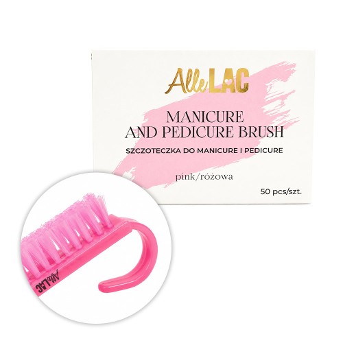 Szczoteczka do manicure i pyłu mała AlleLac różowa 50szt 1.jpg