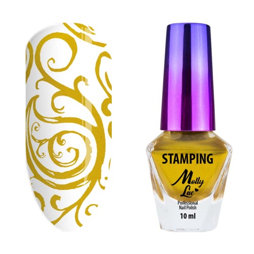 Lakier do stempli i stampingu MollyLac 10 ml Złoty Nr 4 (1).jpg