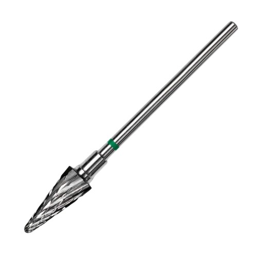 Frez węglikowy „stożek” zielony, średnica 6 mm, część robocza 14 mm 1.jpg