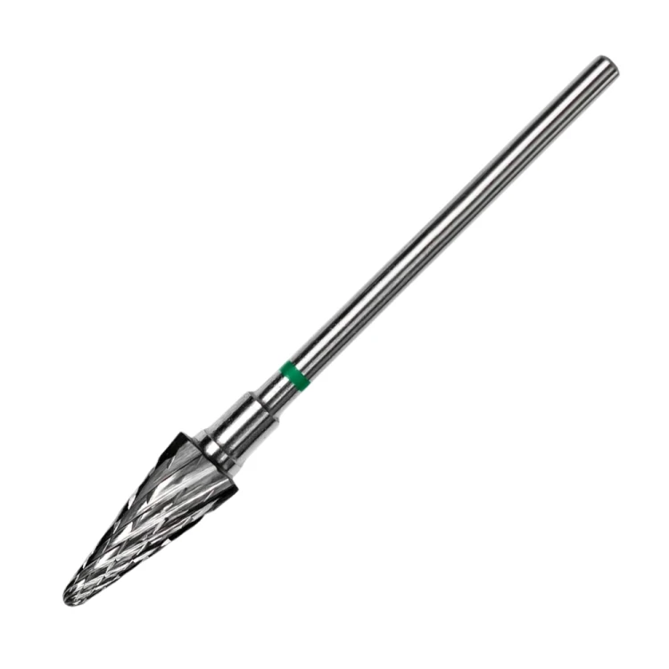 Frez węglikowy „stożek” zielony, średnica 6 mm, część robocza 14 mm 1.jpg