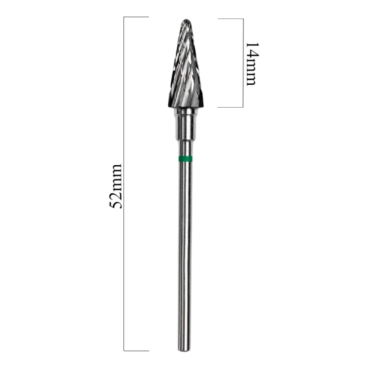 Frez węglikowy „stożek” zielony, średnica 6 mm, część robocza 14 mm 3.jpg