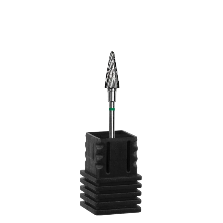 Frez węglikowy „stożek” zielony, średnica 6 mm, część robocza 14 mm 4.jpg