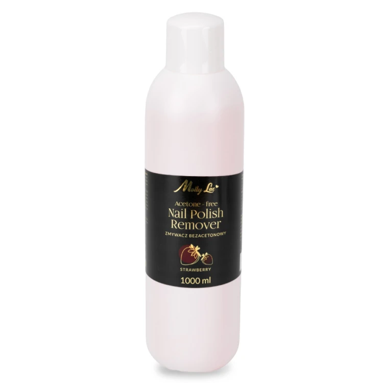 Zmywacz bezacetonowy MollyLac truskawka 1000 ml 1.jpg