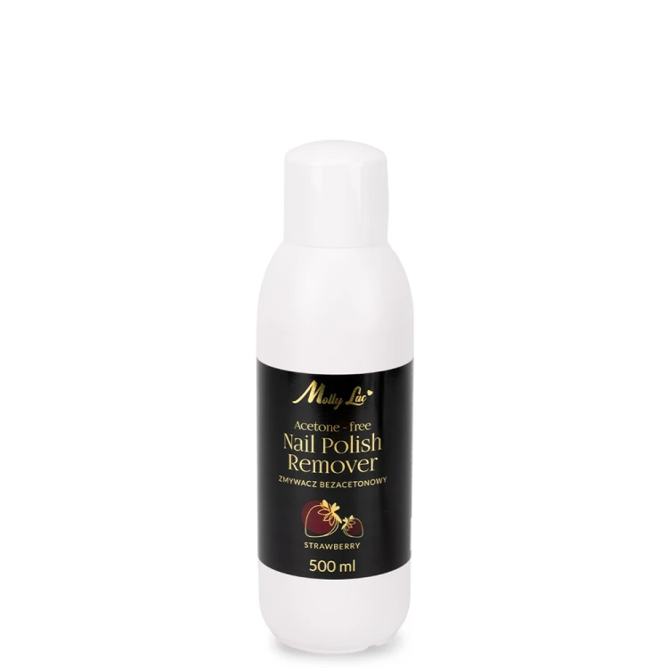 Zmywacz bezacetonowy MollyLac truskawka 500 ml 1.jpg