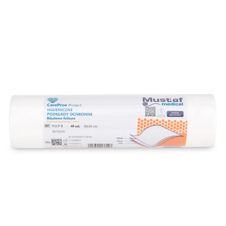 CAREPROX PROTECT HIGIENICZNE PODKLADY OCHRONNE BIBUŁOWO FOLIOWE 30x50cm 3.jpg
