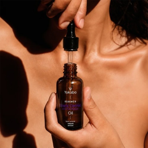 Olejek do twarzy i ciała Yokaba Black Orchid Oil face & body vegan sensual Essence 50 ml 2.jpg