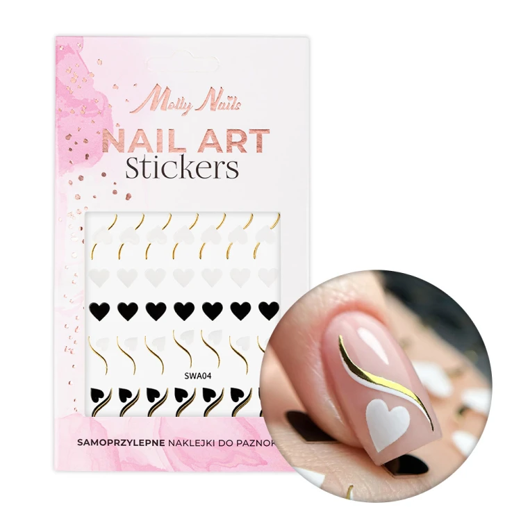 Naklejki do paznokci samoprzylepne serduszka SWA04 MollyNails 1.jpg