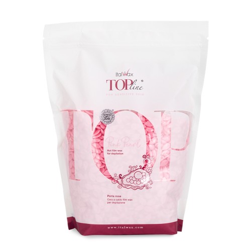 Wosk twardy w dropsach do depilacji bezpaskowej ItalWax Top Line Pink Pearl 750g.jpg