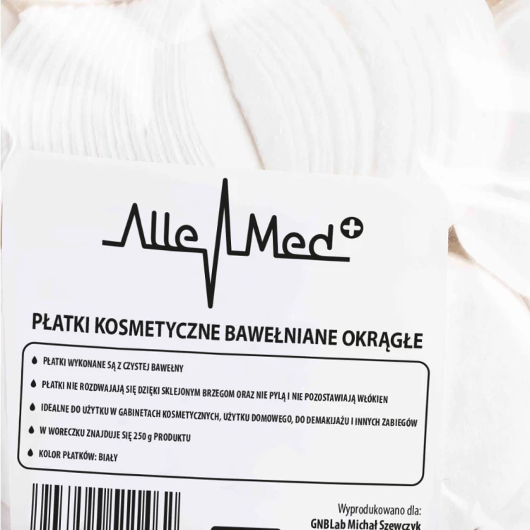 Płatki kosmetyczne waciki higieniczne okrągłe AlleMed 250 g (2).jpg
