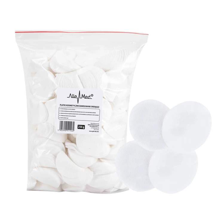 Płatki kosmetyczne waciki higieniczne okrągłe AlleMed 250 g (3).jpg