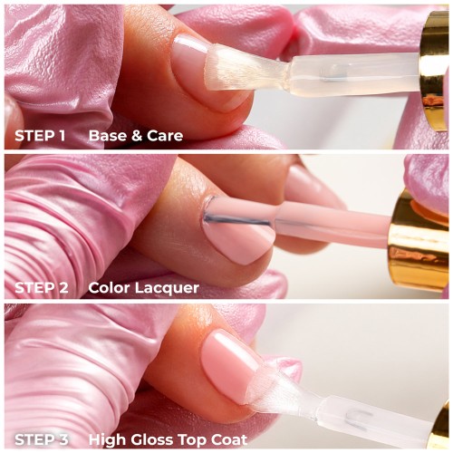 Klasyczny lakier STEP 2 Color Lacquer Vinyl Effect System MollyNails Sparking Pink 10 ml (2).jpg