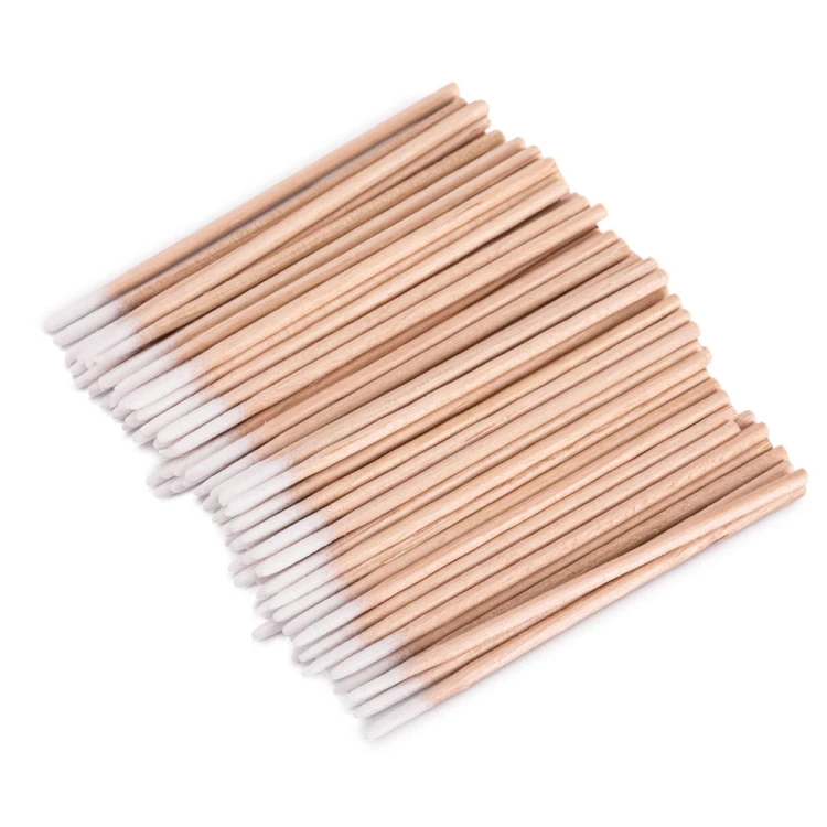 Patyczki kosmetyczne Molly Nails drewniane z bawełnianą końcówką 7 cm 100szt (4).jpg