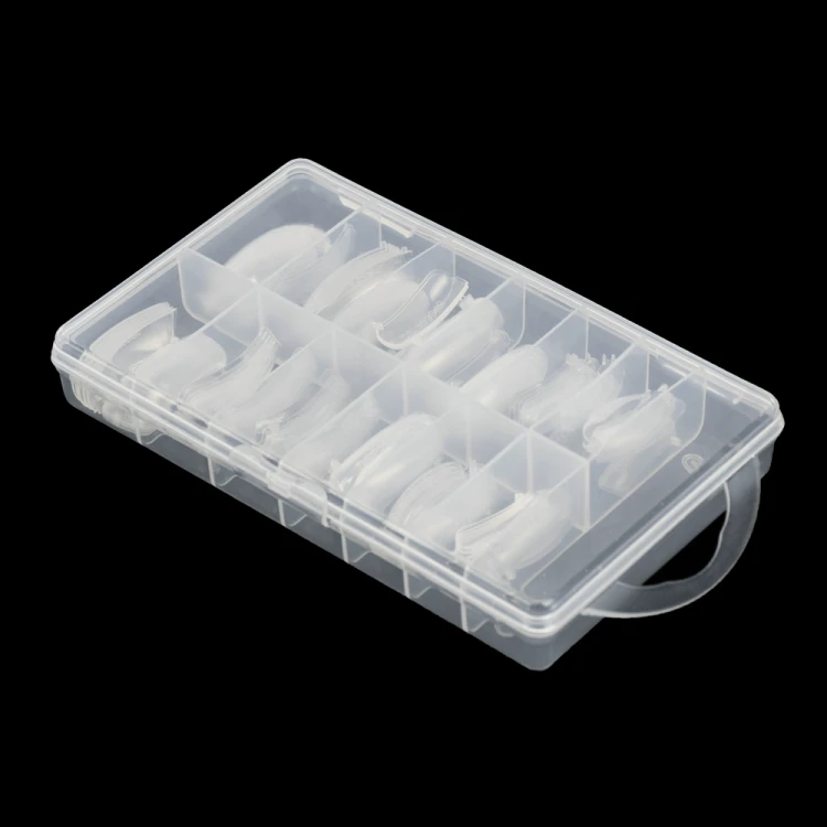 Górne formy do paznokci dualformy DSF do żelu akrylożelu akrylu clear przezroczyste nails system 120 szt.png