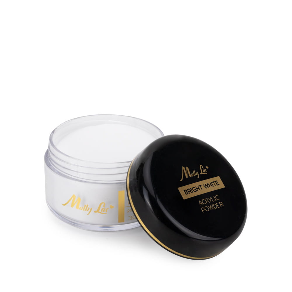 Puder akrylowy do paznokci MollyLac Acrylic Powder Bright White 30 g (1).jpg