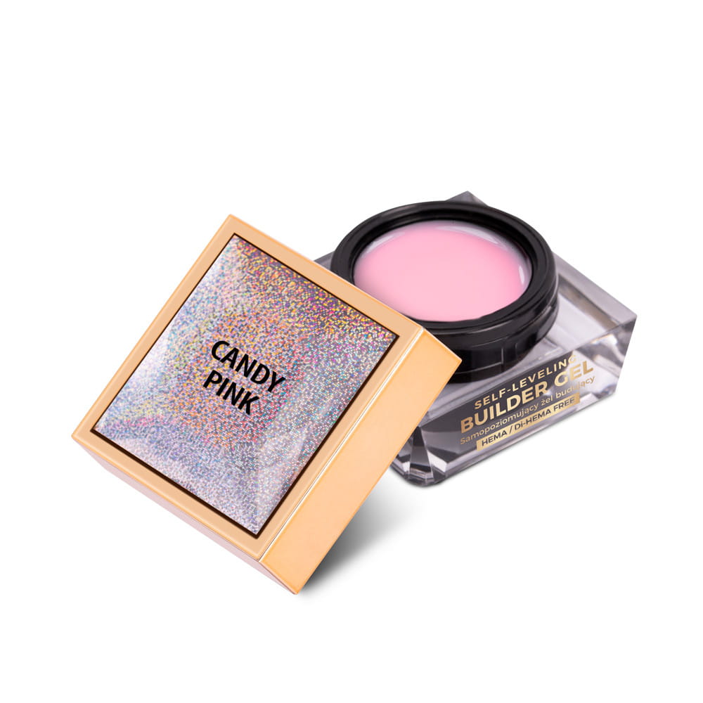 Budujący żel samopoziomujący twardy średniogęsty builder gel self leveling Molly Nails Candy Pink HEMA Di-HEMA Free 15 g.jpg